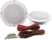 Herdio 4 Inches 160 Watts Waterproof Marine Ceiling Speakers Perfect for Kitchen Bathroom Boat Car Motorcycle - 1 Pair (White)