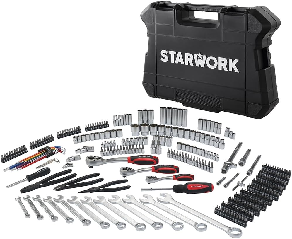STARWORK True Mechanic™ 314-Piece Mechanics Tool Set and Socket Set, Professional Metric Set