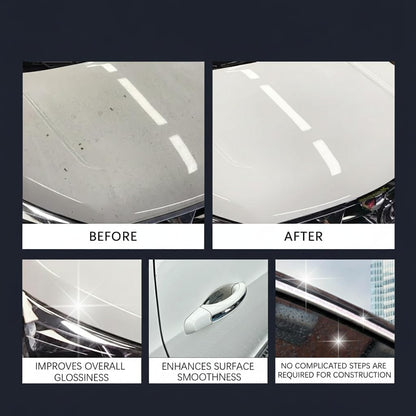YelaJoy Ceramic Top Coat Spray for Cars, Waterless Wash & Hydrophobic Protection, High-Gloss Finish, Instant Shine, Includes Towel & Sponge, Car Detailing Solution（100ml）