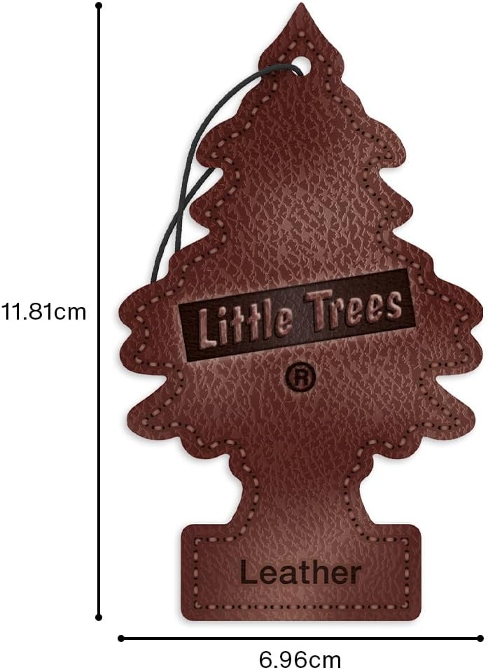 Little Trees Tree Card Air FReshener Leather, Brown, 10290, 1-Pack