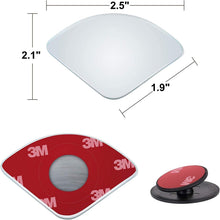 2 Pack - Fan Shaped 1.97" Mirrors Blind Spot Mirror for Car, Universal Fit, HD, Stick on, Frameless, Convex, Wide Angle, Rear View Mirror
