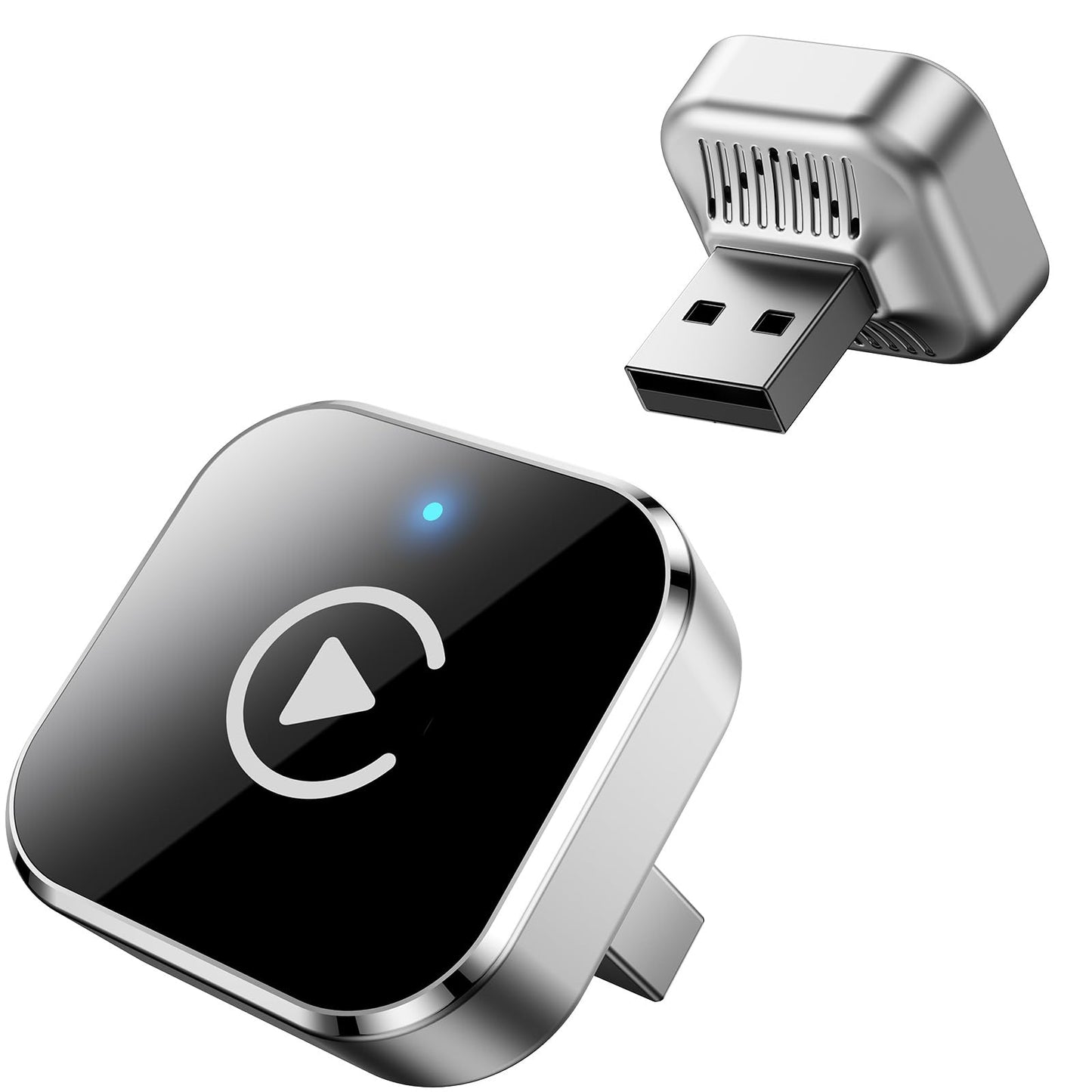 محول لاسلكي ومحول اندرويد اوتو من كاربلاي، ترقية 2026 2 في 1 للتوصيل والتشغيل، دونجل USB/USB-C، يحول سلكي الى لاسلكي للسيارات، اتصال سريع ومستقر، يناسب ايفون واندرويد، ازرق كحلي