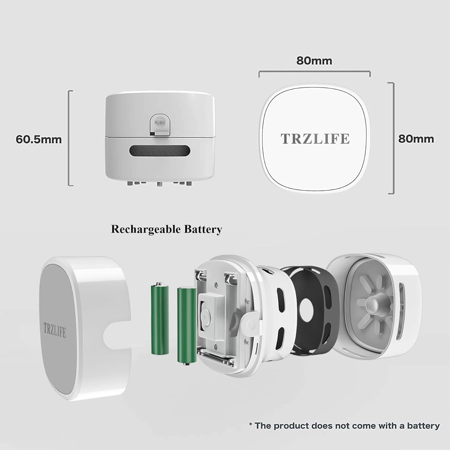 TRZLIFE Desk Vacuum Cleaner, Mini Table Vacuum Improved Details AA Batteries Cordless Vac Sucks up Tiny Items Crumbs for Desktop Drawer Countertop Perfect Valentine's Day gift