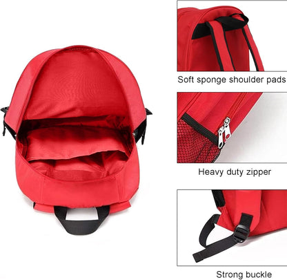 Red Empty First Aid Backpack, Medium Trauma Responder Medical Bag, Durable Travel Emergency Kit for Car, Home, Camping, Hiking, and Outdoor Field Trips