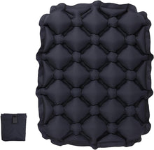 وسادة سفر خفيفة الوزن قابلة للنفخ، مريحة وقابلة للطي وتخفيف التوتر، مناسبة للمكاتب الخارجية والملعب والطائرات والسيارات، الافضل للتخييم وما الى ذلك (اسود)
