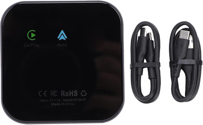 Goshyda 6 in 1 Auto Wireless Adapter, Converts Wired Car Play Android Auto to Wireless, 4G LTE SIM Card Slot, 4+64GB, Split Screen & OTA Updates