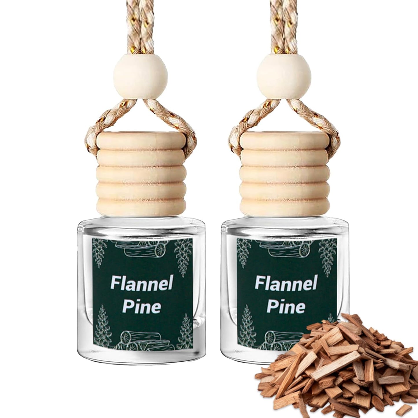 Car Air Freshener Hanging 2 Bottle, Essential Oil Diffuser for Car, Car Air Freshener Cute, Long Lasting Air Freshener for Car, air Fresheners for Women Men, Air Diffusers (whitesage)