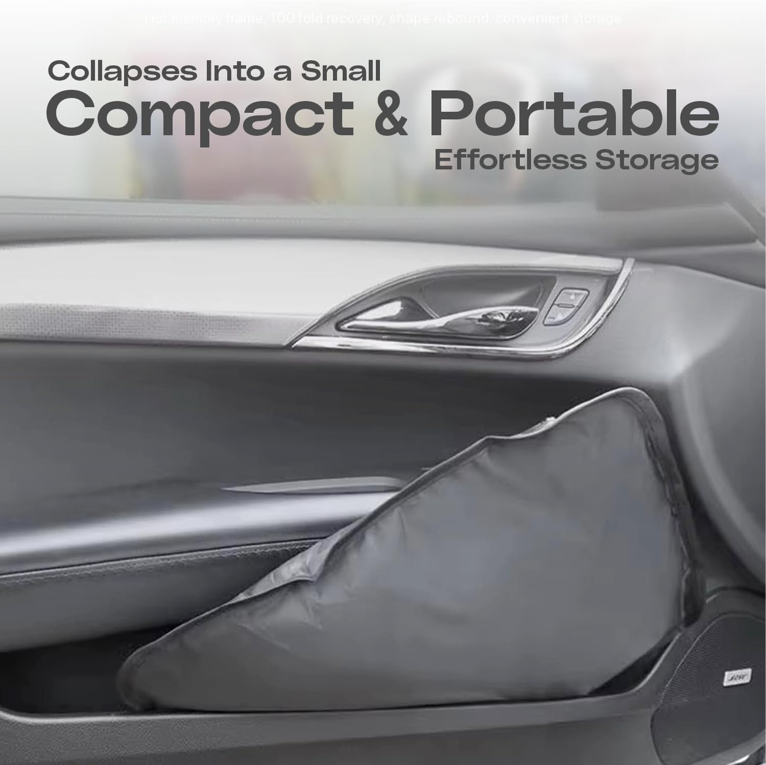 VOXI Car Sun shade 2 Set – Instant Umbrella-Style Windshield Sunshade, UV & Heat Protection, Compact Portable Design, Universal Fit, Easy to Install & Store, Lightweight Car Interior Protection