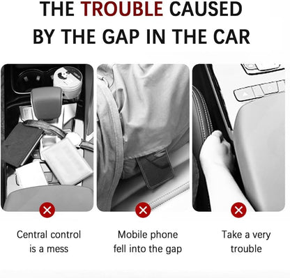 3 in1 Car Seat Gap Filler Organizer with Cup Holder& Car Tissue Holder, Azonee Multipurpose Seat Gap Storage Box, Auto Console Side Storage Box for Drink, Car Organizer Front Seat for Phones, Glasses