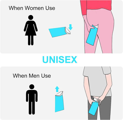 10 Pack Disposable Emergency Pee Bags, 900ML, Portable, Leak-Proof Urine Bags for Camping, Hiking, Road Trips, Men/Women, Emergency Use, Car Travel