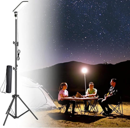 CLOUDFOUR LED Camping Light, Portable Outdoor Light with Telescopic Tripod & Carrying Bag, USB Powered 84 LED Lamp for Camping, Picnic, Garden, Car Repair, Barbecue, Fishing, Workshop