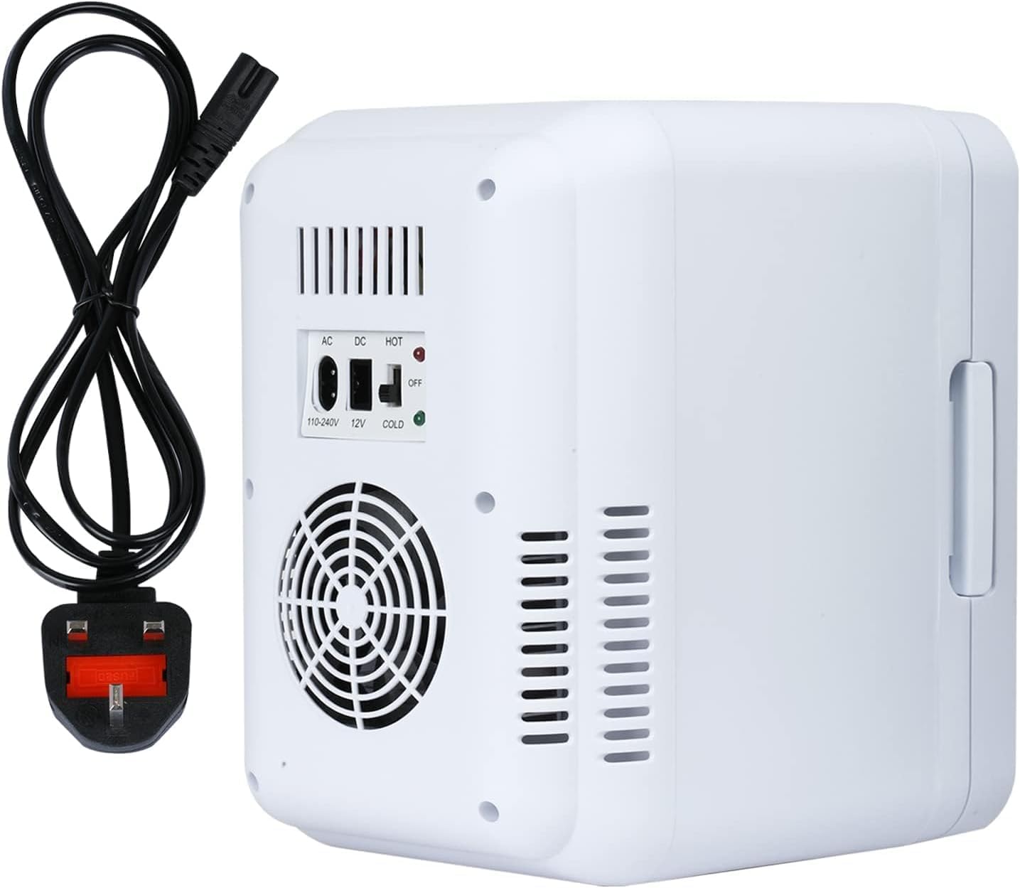 8L Mini Refrigerator, Portable Refrigerator w for Bedroom, Car, Office Desk, Thermoelectric Cooler Warmer Food, Drinks, Skincare, Beauty Makeup AC/DC Small Refrigerator