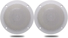 Herdio 4 Inches 160 Watts Waterproof Marine Ceiling Speakers Perfect for Kitchen Bathroom Boat Car Motorcycle - 1 Pair (White)