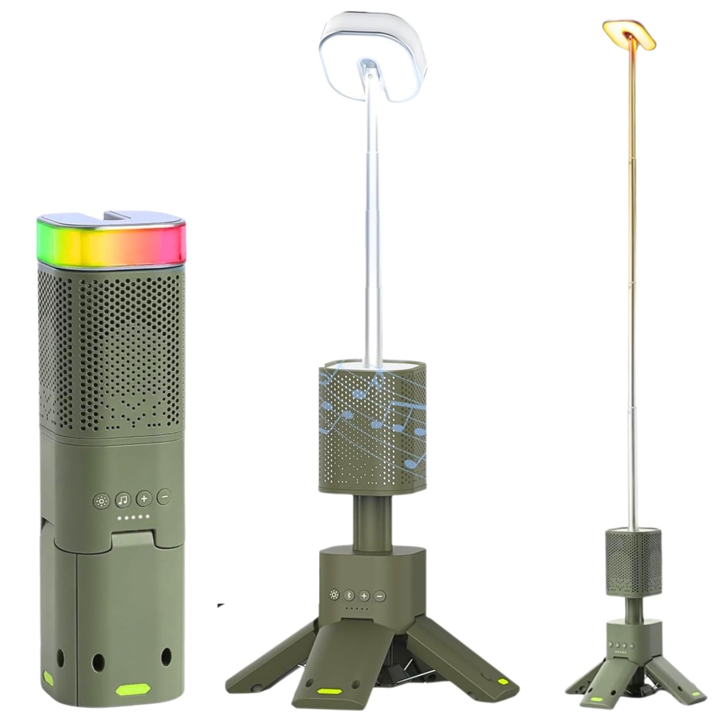 Portable LED Camping Lantern-Cordless Work Light Magnetic Camping Essentials-Detachable Tripod-Rechargeable with Stand-Indoor Outdoor Home LED Flashlights for Camping,Hiking,Fishing,Travel (Light)