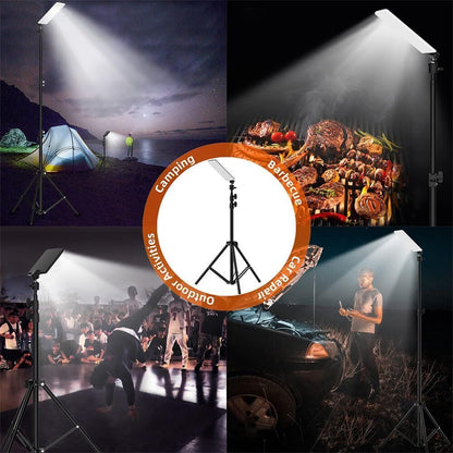 CLOUDFOUR LED Camping Light, Portable Outdoor Light with Telescopic Tripod & Carrying Bag, USB Powered 84 LED Lamp for Camping, Picnic, Garden, Car Repair, Barbecue, Fishing, Workshop