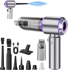 Car Vacuum Cleaner Cordless,Wireless Mini Vacuum Cleaner 4-in-1 Small Compressed Air Duster & Air Blower & Pump，Portable Handheld Vacuum with Brushless Motor for Car, Home, Office,Camping