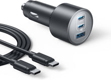 Anker Car Charger, 167.5W Max 3-Port Car Charger Adapter, USB-C Car Adapter for MacBook Pro/Air, iPhone 17/16 Series, Samsung S26/ S25/ S24, iPad, Huawei, Xiaomi, Vivo, Oppo(USB-C to C Cable Included)