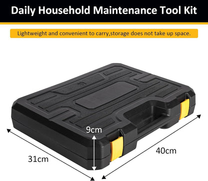 158PCS Hand Tool Set Mechanics Kit Wrench Socket Household Repair Tools w/Case Tool box Tool set Tool kit Multi tool Tool organizer Tool box organizer Hand tools Tool storage Home improve