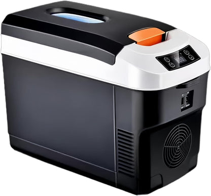 Portable Mini Fridge Car Refrigerator with LCD Display Brushless Motor Cooler Portable Mini Freezer for Travel, Office, Baby Bottles Food Quiet for Camping, Truck, RV, Home，10L