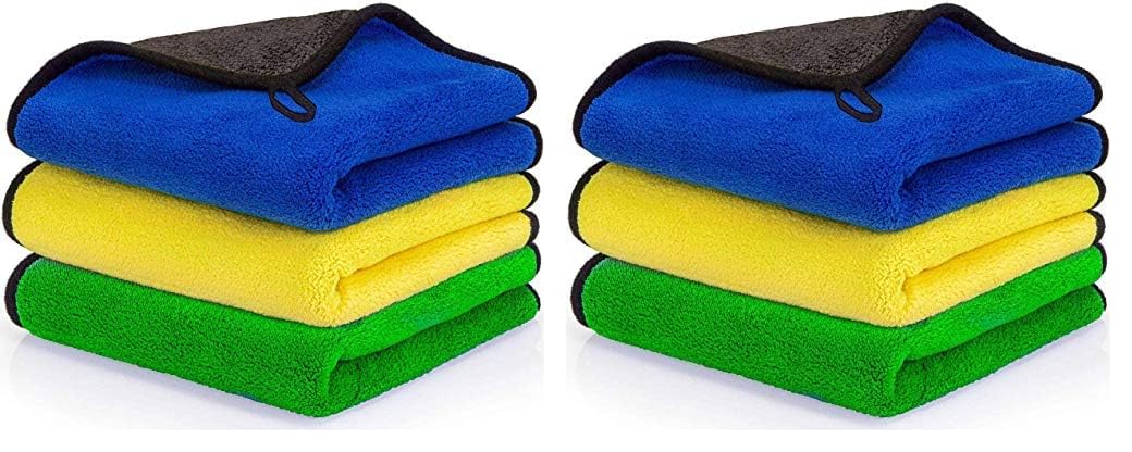Showay Car Drying Towel, Assorted Color, 30 X 40 cm, BJ-1670, Pack of 3
