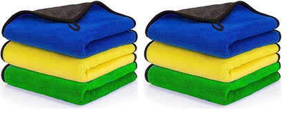 Showay Car Drying Towel, Assorted Color, 30 X 40 cm, BJ-1670, Pack of 3