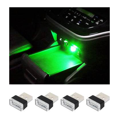 أوغيني 6 قطع مصباح LED USB للسيارة والاماكن الداخلية باضواء احادية اللون، مصباح USB مزود بالفضاء اللوني RGB لتوفير اضاءة ليلية مزخرفة، مجموعة إضاءة محيطة داخلية محمولة للسيارات، اكسسوارات داخلية