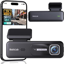 Botslab Dash Cam HK30 Pro, Sleek and Mini Design Dash Cam for Cars 3MP 1296p 2K Resolution, 140° Wide Viewing Angle, Emergency Recording Locked, WiFi, App Support, Parking monitoring, Easy DIY Setup