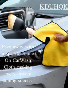 Microfiber Cleaning Cloth for Househould, Car Cleaning Cloth, Car Cleaning Tools, Soft Reusable, Thickended Versatile Cloth 600gsm, 2pcs 30X30CM, 2pcs 30X60CM Car Polishing Drying Cloth (G-01)