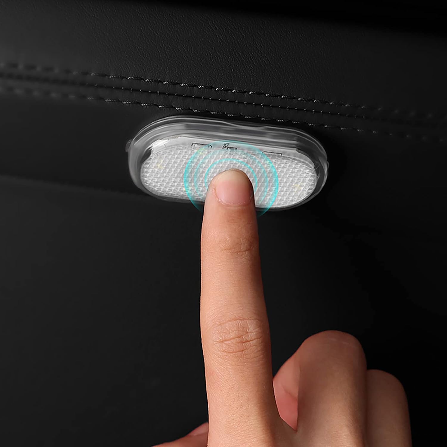 مصابيح LED داخلية للسيارة من KASTWAVE، مصابيح LED بـ7 ألوان داخلية للسيارة مع 6 لمبات LED ساطعة، مصباح ليلي محمول للديكور الداخلي للسيارة، اضاءة قابلة لإعادة الشحن بمنفذ USB، 2 قطعة