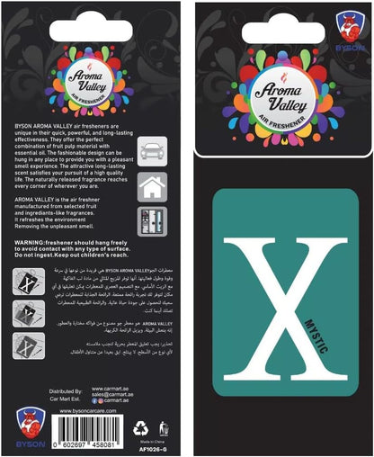 معطر جو للسيارة اروما فالي من بايسون، زينة معلقة على الورق، رائحة طويلة الامد للسيارة (MYSTIC)-AF1026-G