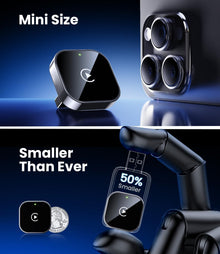 محول كاربلاي لاسلكي صغير، تصميم USB صغير، مناسب للسيارات، التوصيل والتشغيل، سهل الاستخدام، اتصال سريع ومستقر، متوافق مع ايفون/اندرويد