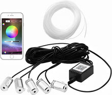 شريط إضاءة LED للسيارة من وازيكيز، أضواء داخلية للسيارة بالألوان المتعددة RGB 5 في 1 مع ألياف بصرية بطول 6 متر يناسب جميع السيارات، ديكور لوحة العدادات، تحكم عبر تطبيق البلوتوث