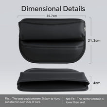 Baytion Car Seat Gap Organizer Multifunctional Car Seat Storage Box PU Leather Car Seat Gap Filler Universal Side Seat Space Organizer for Phones Money Cards Keys and Glasses (Black, 2PC)