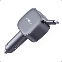 Anker USB-C Car Charger, 75W Max Ultra-Compact Type-C Fast Car Charger with Built-In Retractable Cable Car Adapter for iPhone 17/16 Series, Samsung S26/S25/S24, MacBookPro/Air, iPad, and More