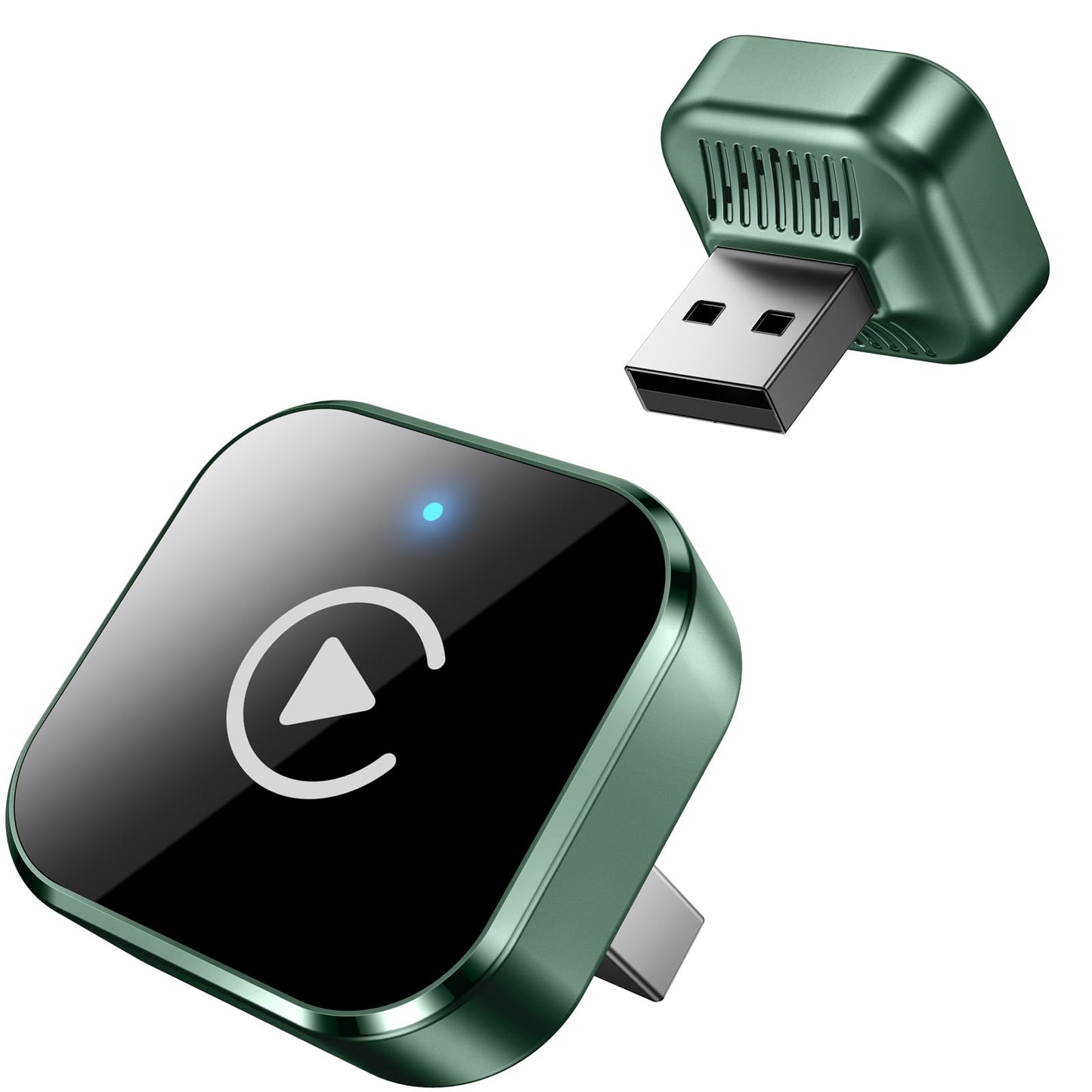 محول لاسلكي ومحول اندرويد اوتو من كاربلاي، ترقية 2026 2 في 1 للتوصيل والتشغيل، دونجل USB/USB-C، يحول سلكي الى لاسلكي للسيارات، اتصال سريع ومستقر، يناسب ايفون واندرويد، ازرق كحلي