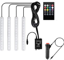 سلسلة أضواء LED داخلية للسيارة من سولفار هولاهوني بتصميم خطين مقاوم للماء 4 قطع 48 مصباح LED بتحكم عبر تطبيق بلوتوث، عدة إضاءة بألوان متعددة يمكن صنعها بنفسك مع موسيقى تحت لوحة القيادة مزودة بشاحن