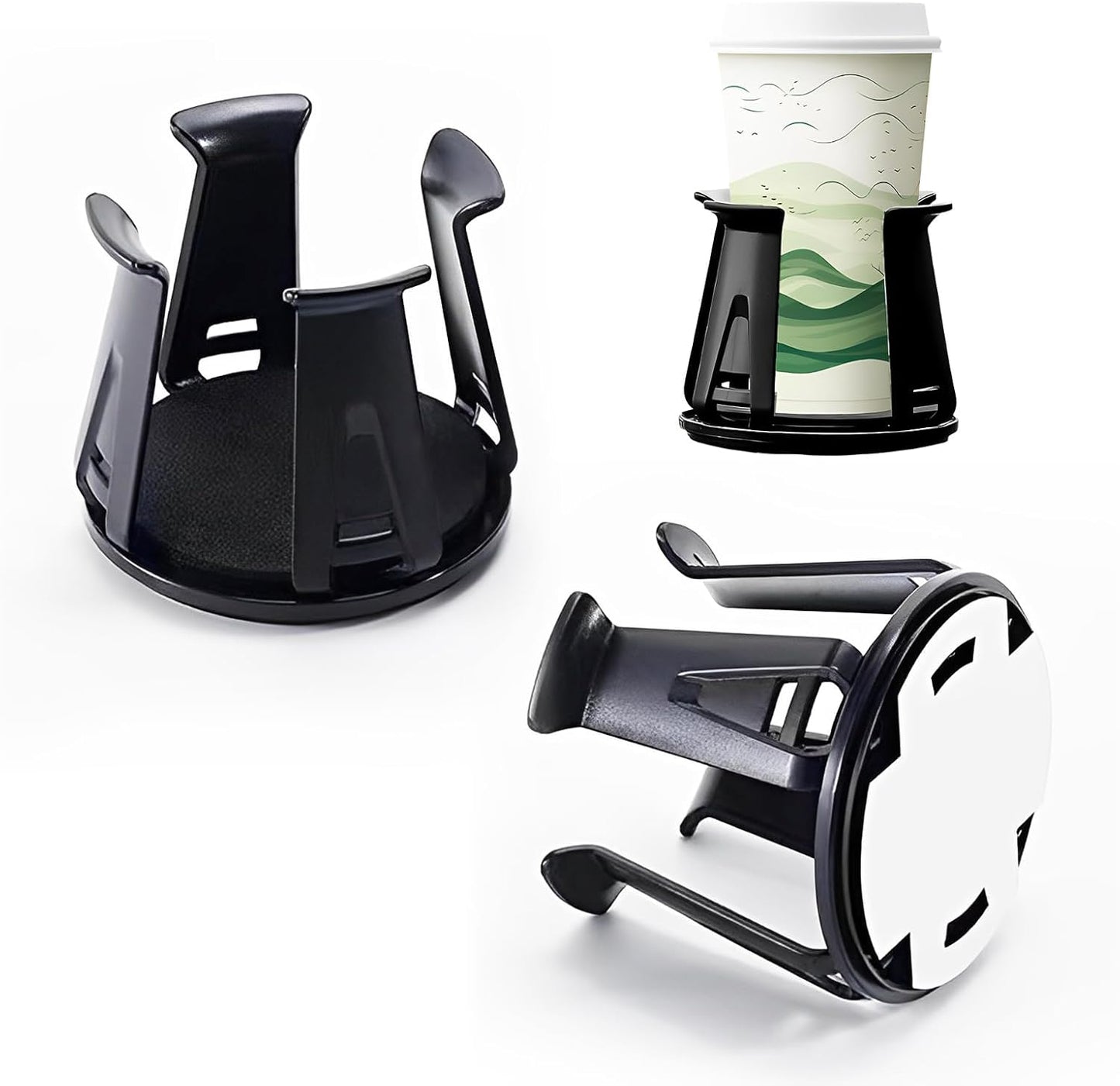 2 PCS Car Drink Holder, Air Vent Cup Holder for Cars Universal Adjustable Car Vehicle Cup Holder for Bottle, Thermos Cups, Beverage Cans,BLACK