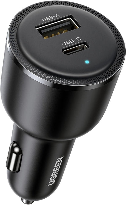 UGREEN Car Charger 63W for Samsung S25 Ultra, Car Battery Charger Type C Fast Charging, Samsung Super Fast 45W PPS Dual USB Phone Adapter, for Galaxy S25/S24/S23 Ultra, iPhone 17/16/15 Series, Macbook