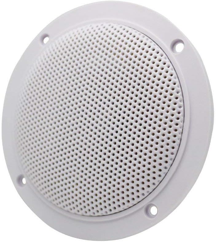 Herdio 4 Inches 160 Watts Waterproof Marine Ceiling Speakers Perfect for Kitchen Bathroom Boat Car Motorcycle - 1 Pair (White)