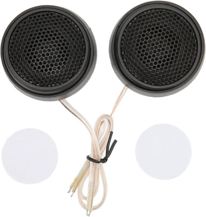 مكبرات صوت تويتير للسيارة 2 قطعة، ستيريو 1000 واط قابل للتركيب على القبة | 2Pcs Car Tweeters, 1000W Stickable Dome Stereo Loudspeakers for All Car Systems