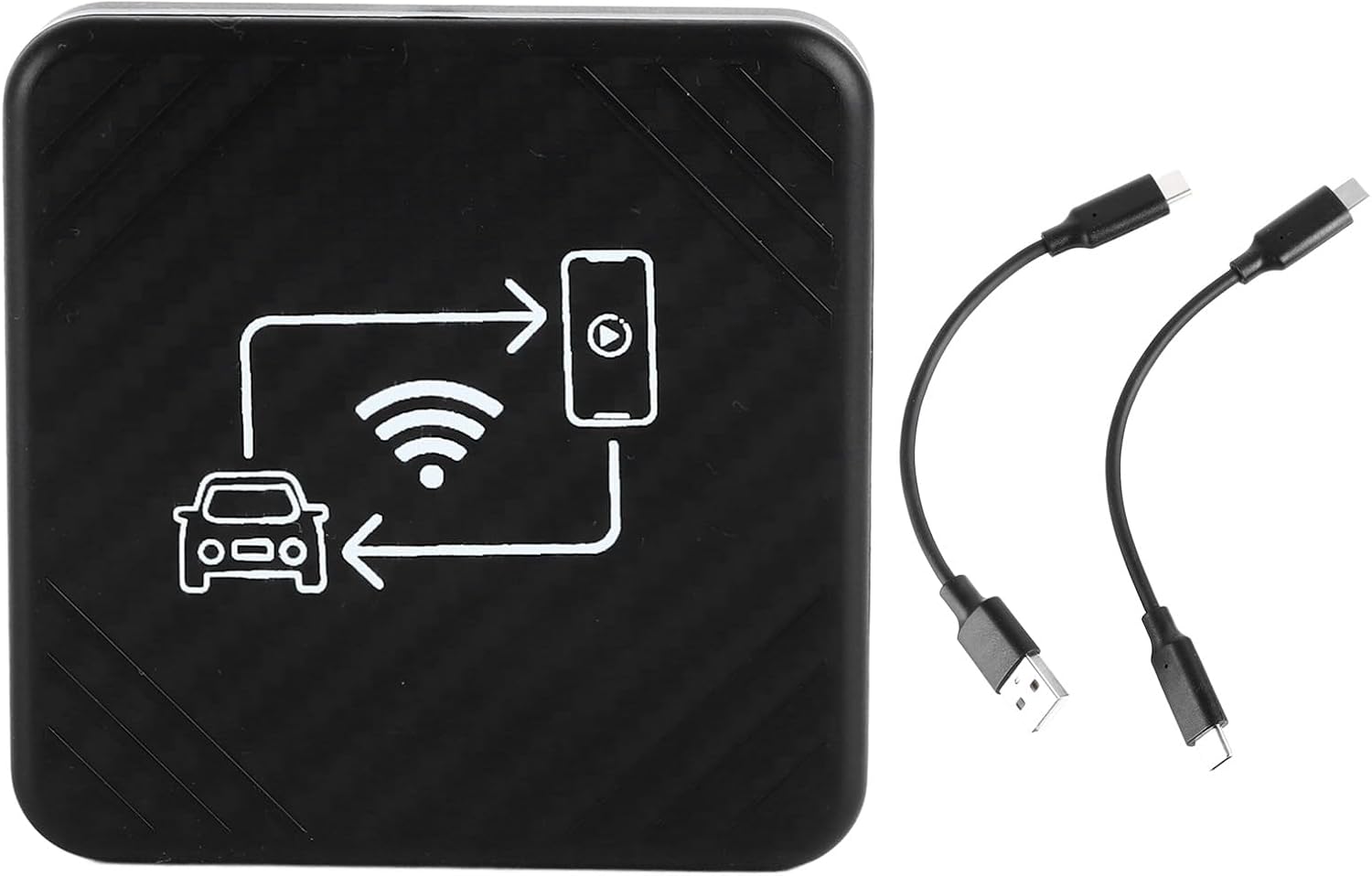 Luocute Wireless CarPlay and Android Auto Adapter, 2 in 1 AI Box Bluetooth 5.0/WiFi Connect, Intelligent Voice Control, Plug ＆ Play, Compatible with IOS 9+, for Original Car
