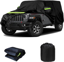 Waterproof Car Cover for Jeep Wrangler 4 Door Weather Protection Car Cover 192 x 75 for 174 inch Wrangler
