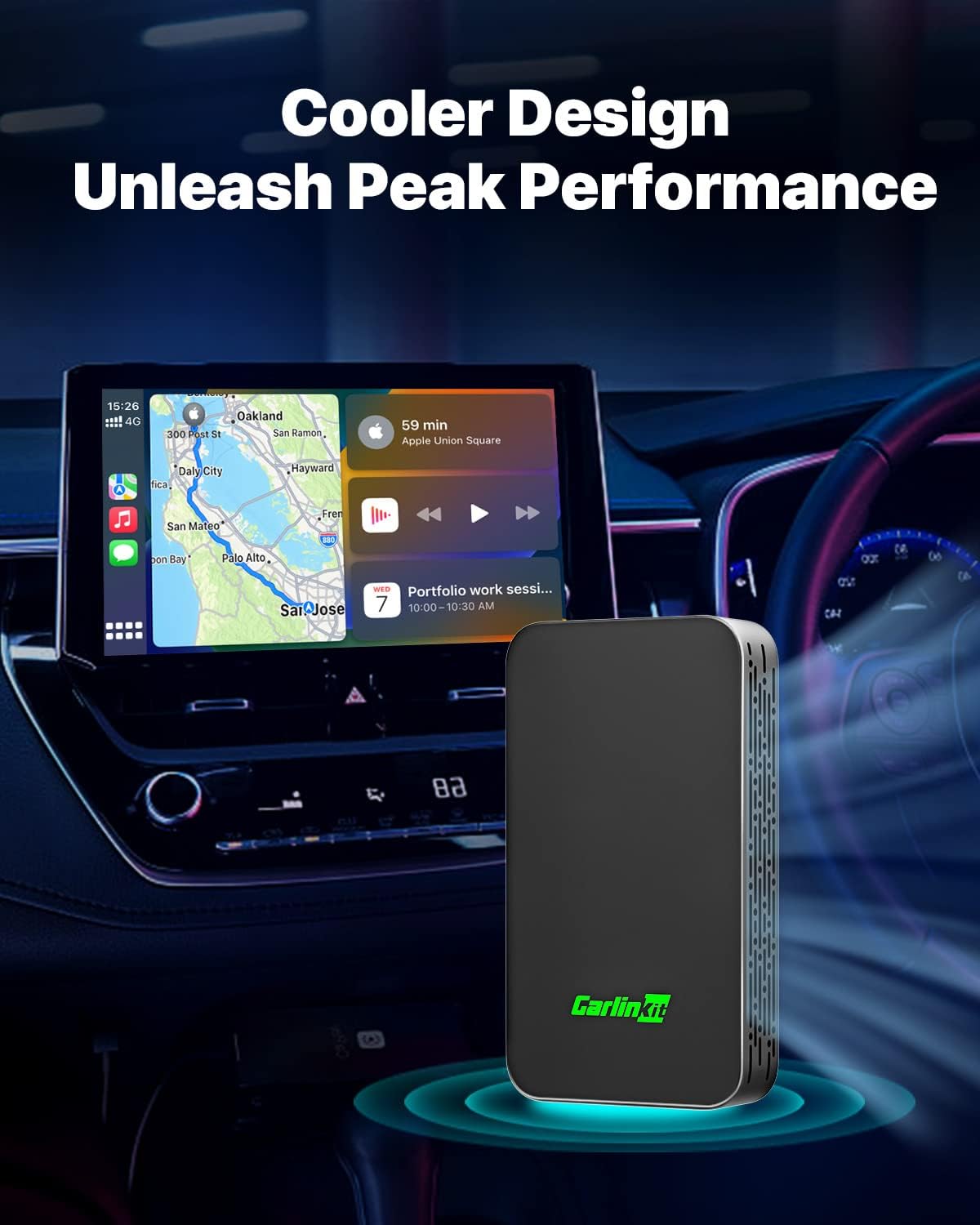 Carlinkit 5.0, Ultimate Wireless CarPlay & Android Auto Adapter - Ultra Speed, Low Power Design, Dual Band WiFi, Only Fit For The Car With Wired CarPlay/AA