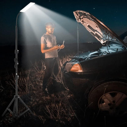 LED Camping Light, 1680LM High Brightness Portable Outdoor Lamp with Telescopic Tripod | Powered by USB Cable for Continuous Light | for Camping, Emergency, Garden, Tent, Car Repair