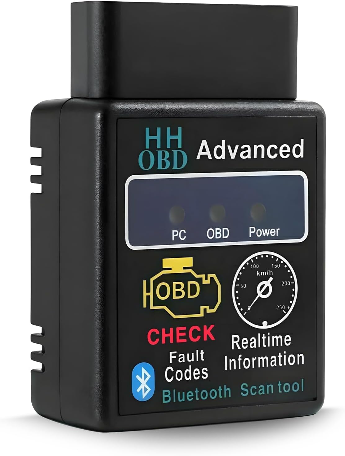 Bluetooth OBD2 Scanner for Car and Vehicles, Wireless OBD II Diagnostic Code Reader for Engine Fault Diagnosis, Universal Professional Auto Scan Tool and Tester Adapter Accessory