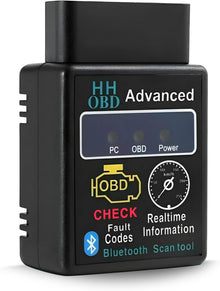 Bluetooth OBD2 Scanner for Car and Vehicles, Wireless OBD II Diagnostic Code Reader for Engine Fault Diagnosis, Universal Professional Auto Scan Tool and Tester Adapter Accessory