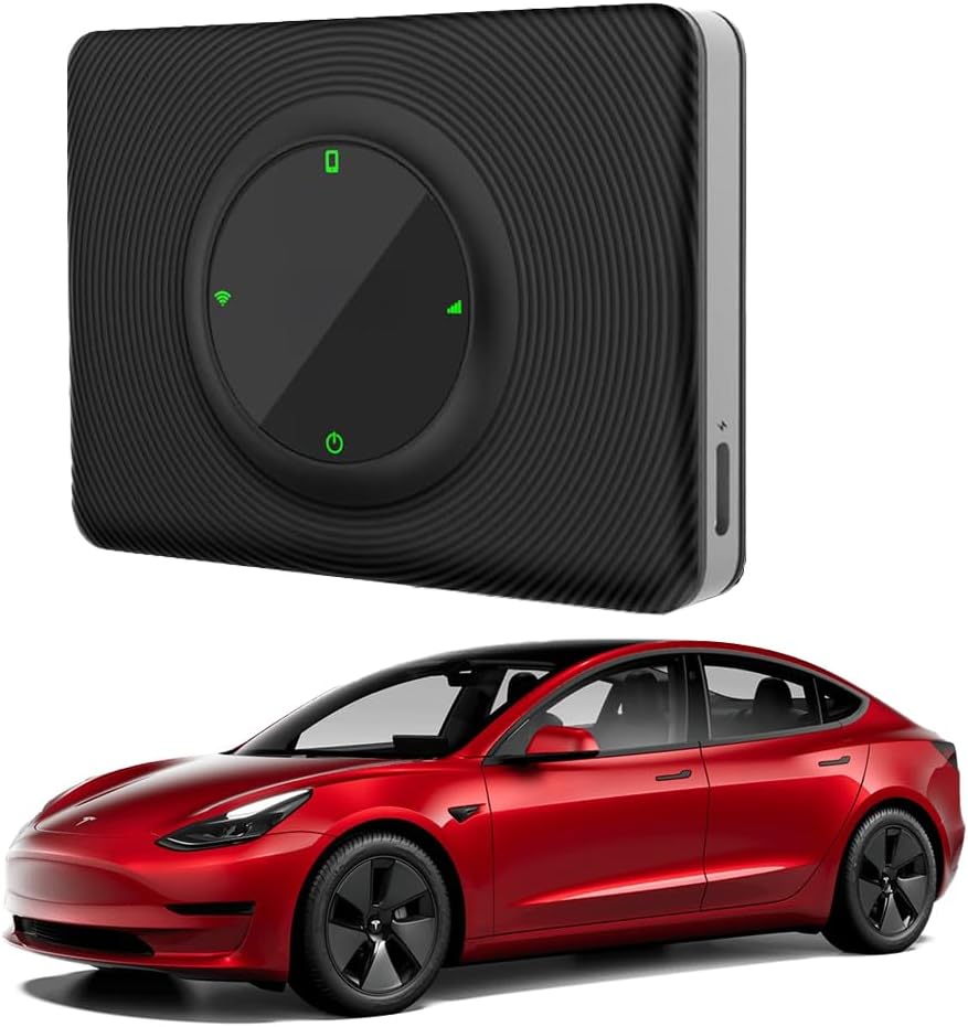 Wireless CarPlay Android Auto Adapter for Tesla Model Y & Model 3, Lossless Upgrading of The Original Vehicle for Apple/Android Phones,2.4G+5G Dual Band WiFi, Black