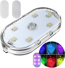 Blue Coral Wireless Magnetic Touch Sensor LED Interior Light for Car 7 Colors Magnet Reading Lamp Mini USB Charge Car Foot Ambient Lights (1)
