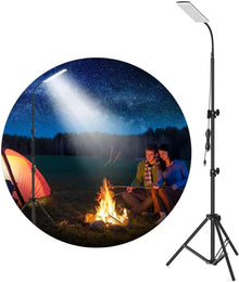 LED Camping Light, 1680LM High Brightness Portable Outdoor Lamp with Telescopic Tripod | Powered by USB Cable for Continuous Light | for Camping, Emergency, Garden, Tent, Car Repair