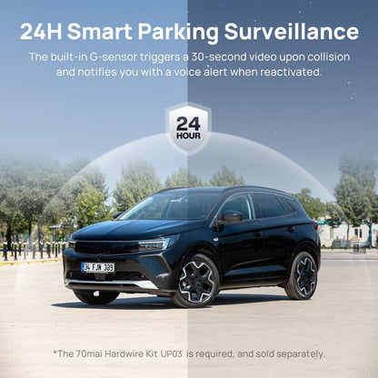 70Mai Dash Camera For Cars, 1080P, 130° Wide Angle, Built-In Wifi Dash Cam, Emergency Recording, App Control Dashboard, Car Camera Recorder With Night Vision, G-Sensor, Car Dvr, Hbv00000He474